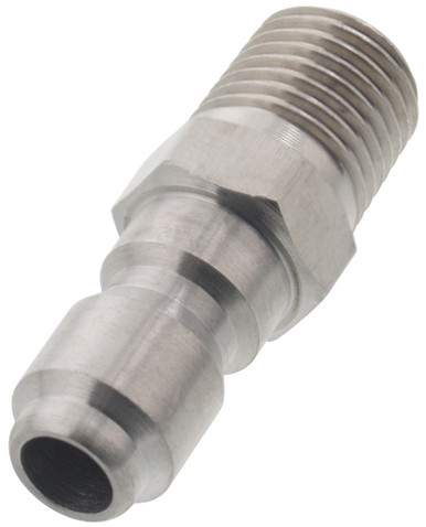 Erie Tools 1/4 MPT Male Stainless Steel Plug Quick Connect Coupler