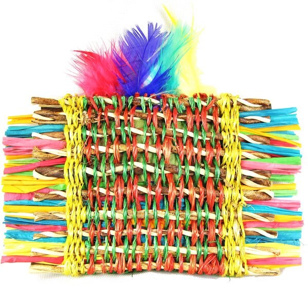 Planet Pleasures Scratch Pillow with Catnip and Feathers Cat Toy