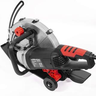 XtremepowerUS 14 in. 15 Amp Corded Industrial Cutter WetDry Circular Saw with Guide Roller and Depth Adjustment 50118-H1