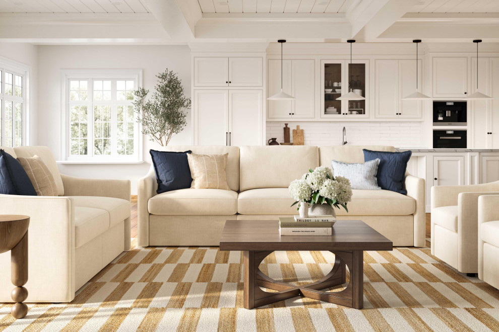 Aiden Beige Modular Sofa   Beige   Transitional   Sofas   by First of a Kind USA Inc  Houzz