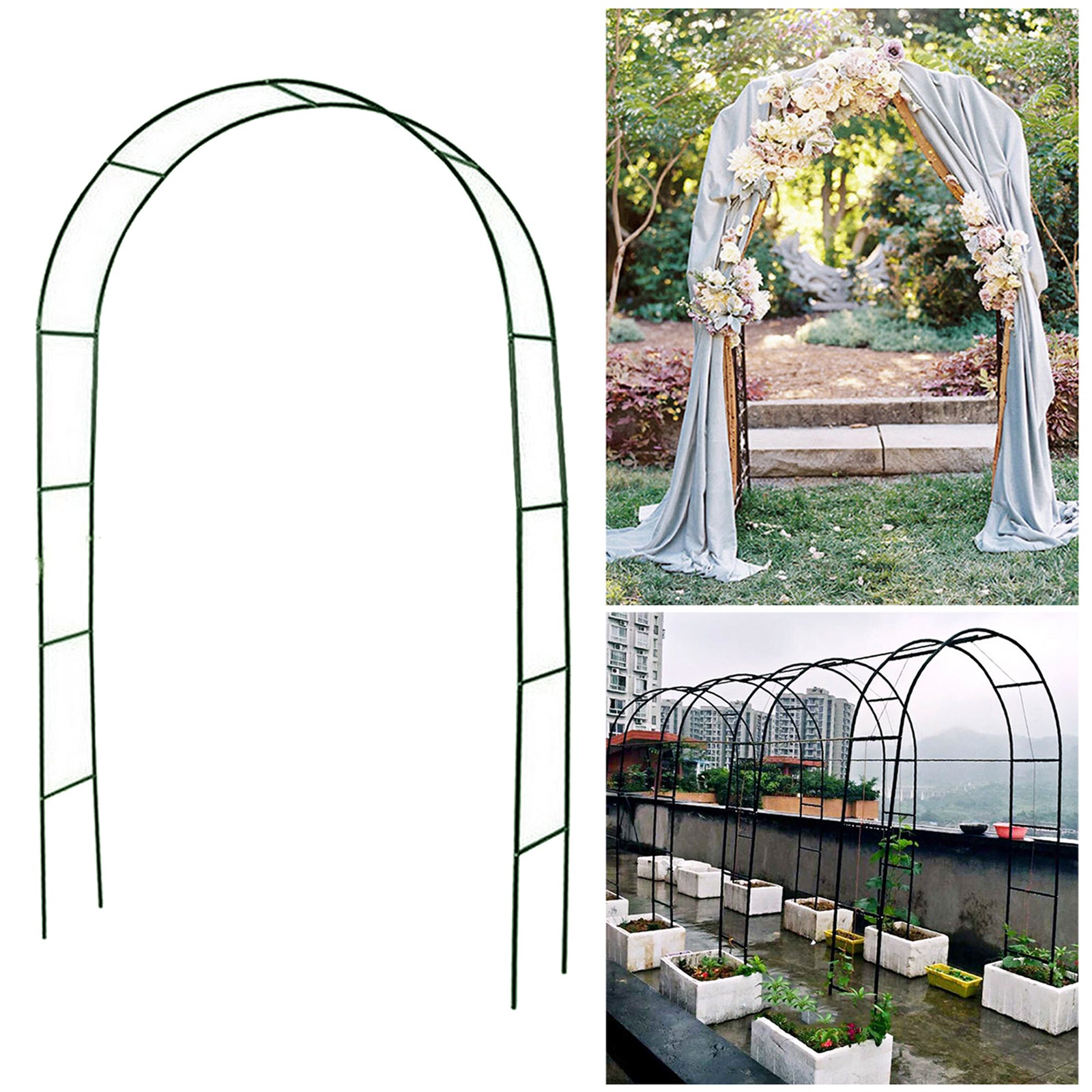 Wedding Arch Stackable Plants Vines Arbor Lightweight Balloon Arch DIY Arch for Baby Shower Outdoor Graduation Decorative Prop