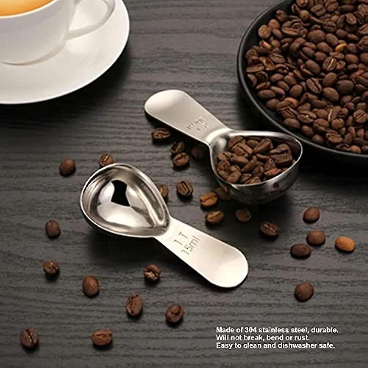 2pcs Tablespoon Measuring Spoon  Coffee Scoop Stainless Steel With Accurate Measurement Short Handle Metal Spoons Set For Tea Sugar Flour