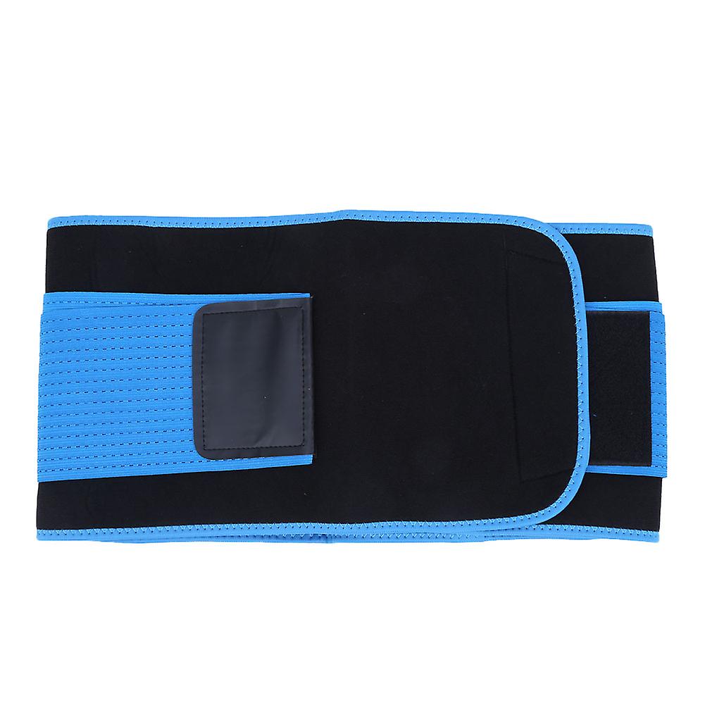 Breathable Mesh Support Exercise Belt Adjustable Waistband Fitness Waist Protectorblue L