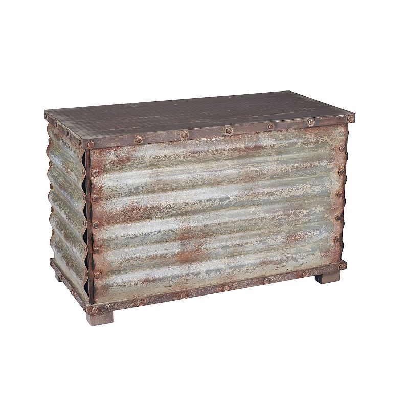 Household Essentials Corrugated Metal Trunk