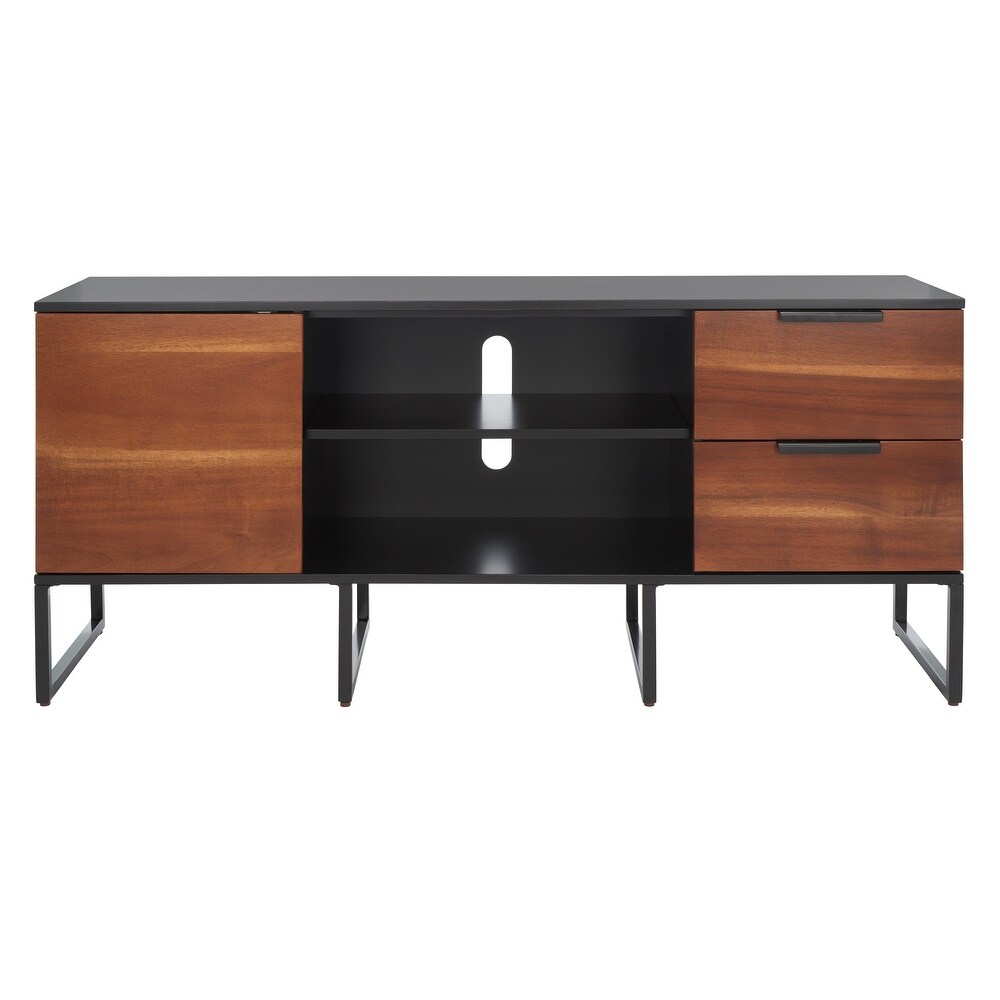 SAFAVIEH Home Collection Vance Single Door 2 Drawer 2 Shelf Media Stand   54\