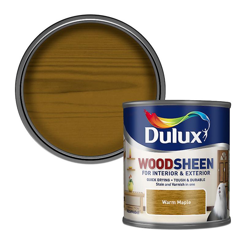 Dulux Woodsheen Stain andamp; Varnish 250ml Warm Maple