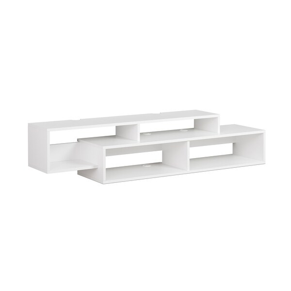 Prepac Modern Wall Mounted Media Console and Storage Shelf - 58