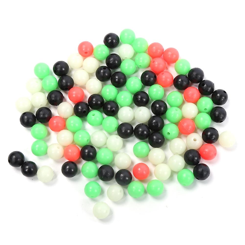 400pcs Rock Fishing Luminous Spacer Beads Colour Mixture Lure Soft Bait Accessory12mm