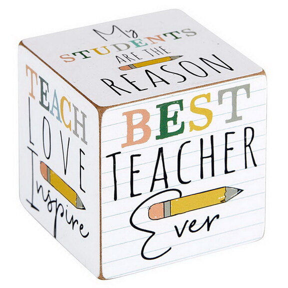 Heartfelt N1667 Quote Cube   Teacher Life