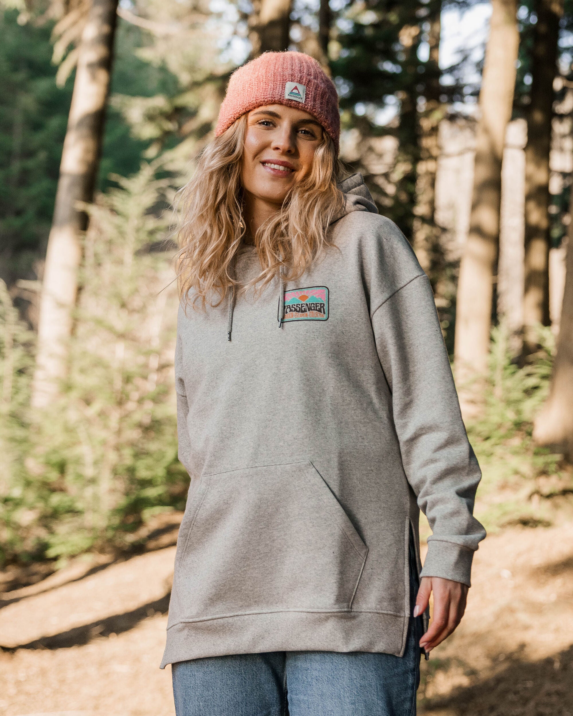 Golden Hour Recycled Cotton Hoodie - Grey Marl