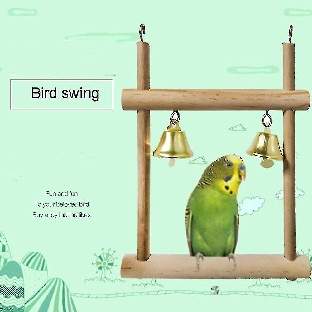 8 Packs Bird Toys Parrots Cage Toys Natural Wood Hanging Swing Shredding Chewing