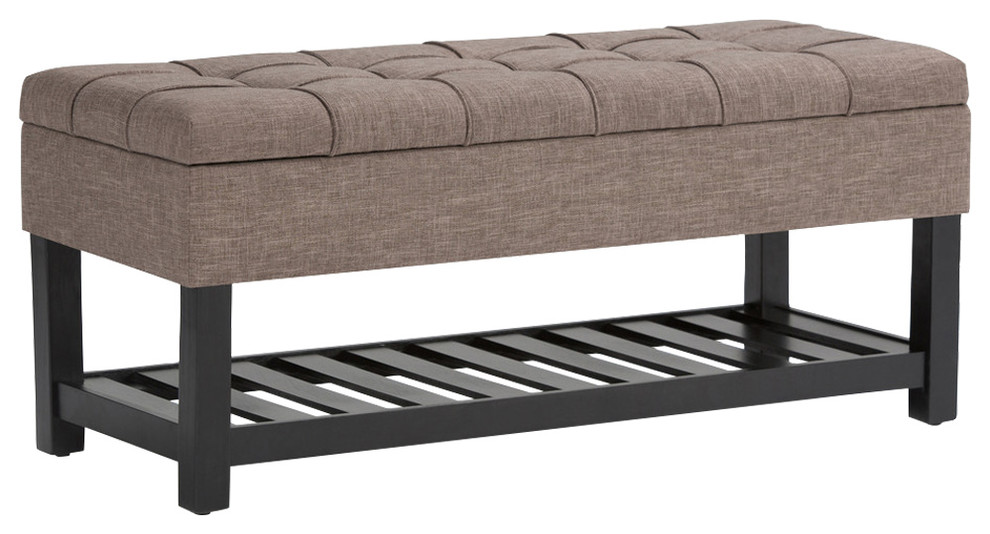 Saxon 44 quotTraditional Ottoman Bench   Transitional   Footstools And Ottomans   by Simpli Home Ltd.  Houzz