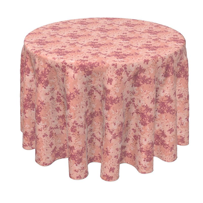 Round Tablecloth， 100% Polyester， 70 Round， Pink Marble Texture