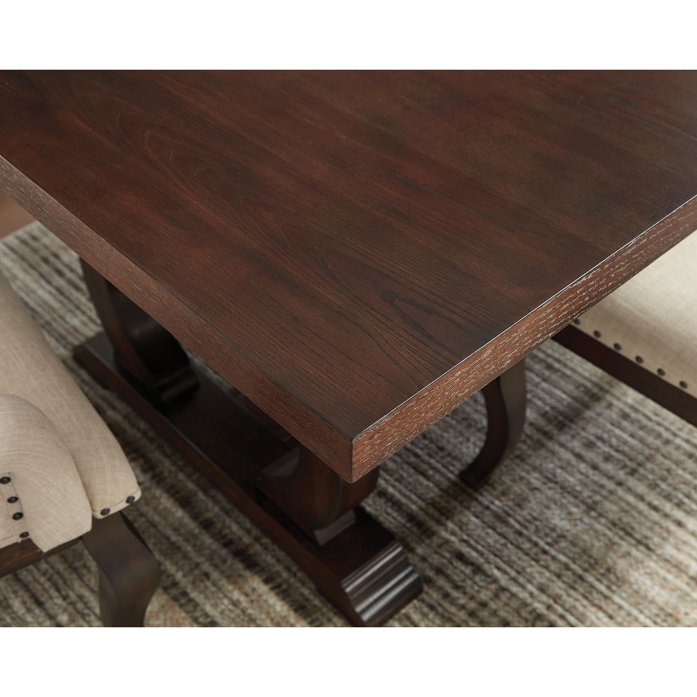 Coaster Furniture Brockway Trestle Dining Table Antique Java And Barley Brown   104.25'' x 46.00'' x 30.00''