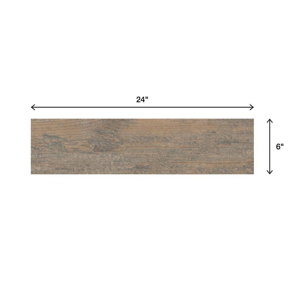 Marazzi Montagna Wood Weathered Gray 6 in. x 24 in. Porcelain Floor and Wall Tile (14.53 sq. ft.  case) ULS2624HD1PR