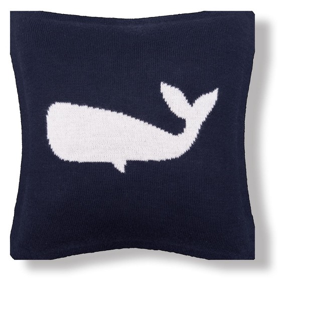 X 10 quot Whale Knitted Throw Pillow