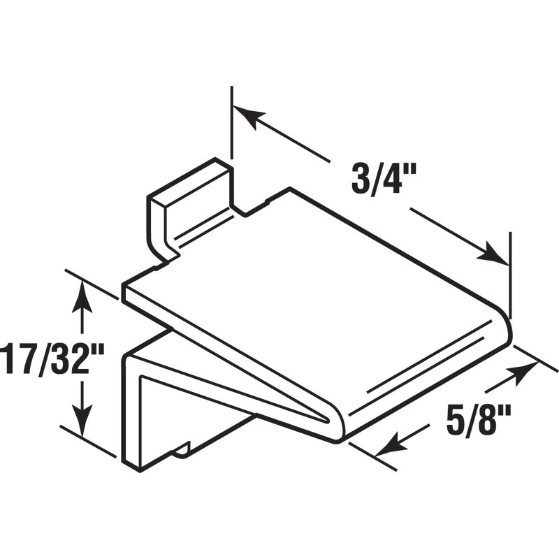 SHELF SUPPORT CLIP ZINC