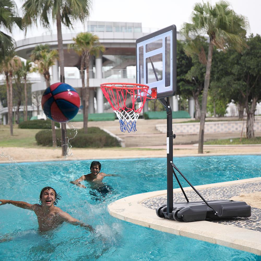 Zimtown Height Adjustable Portable Swimming Pool Basketball Hoop