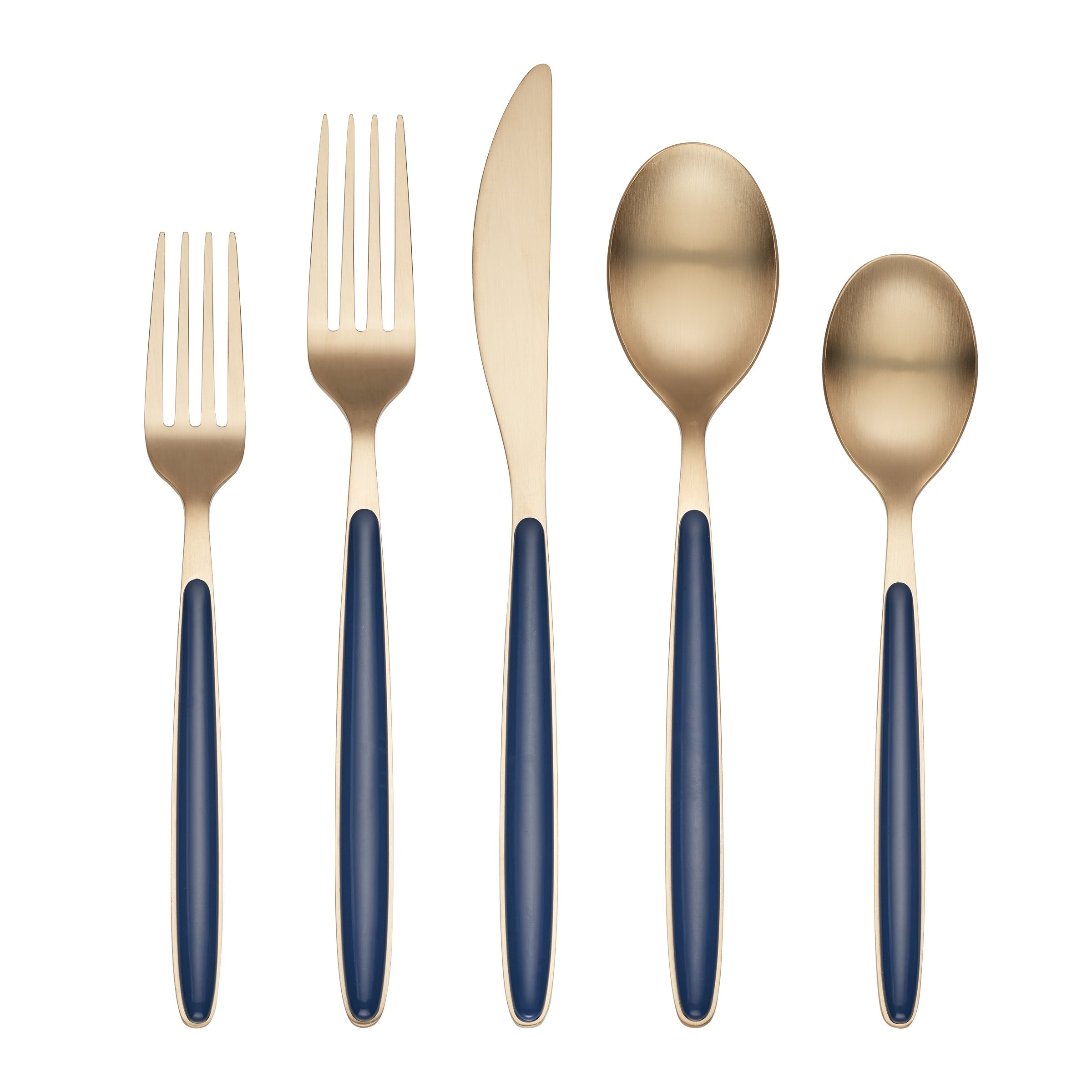 Kiernan Navy Champagne 20-Piece Flatware Set