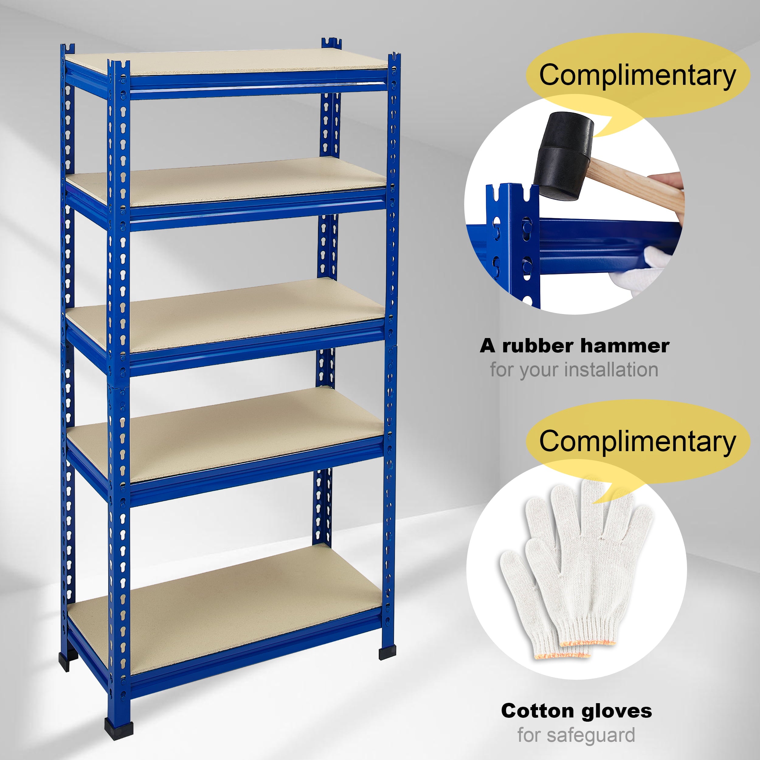 Storage Shelves 5 Tier Adjustable Heavy Duty Metal Storage Utility Rack Unit for Garage Warehouse Pantry Closet Kitchen, 28