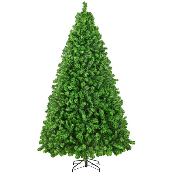 Yaheetech Prelit Flocked Artificial Christmas Tree with Foldable Stand