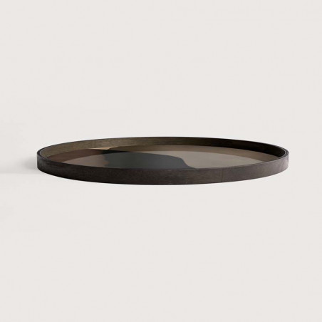 Plateau XL Graphite Combined Dots Glass Tray Ethnicraft - Decoration - GRIIN