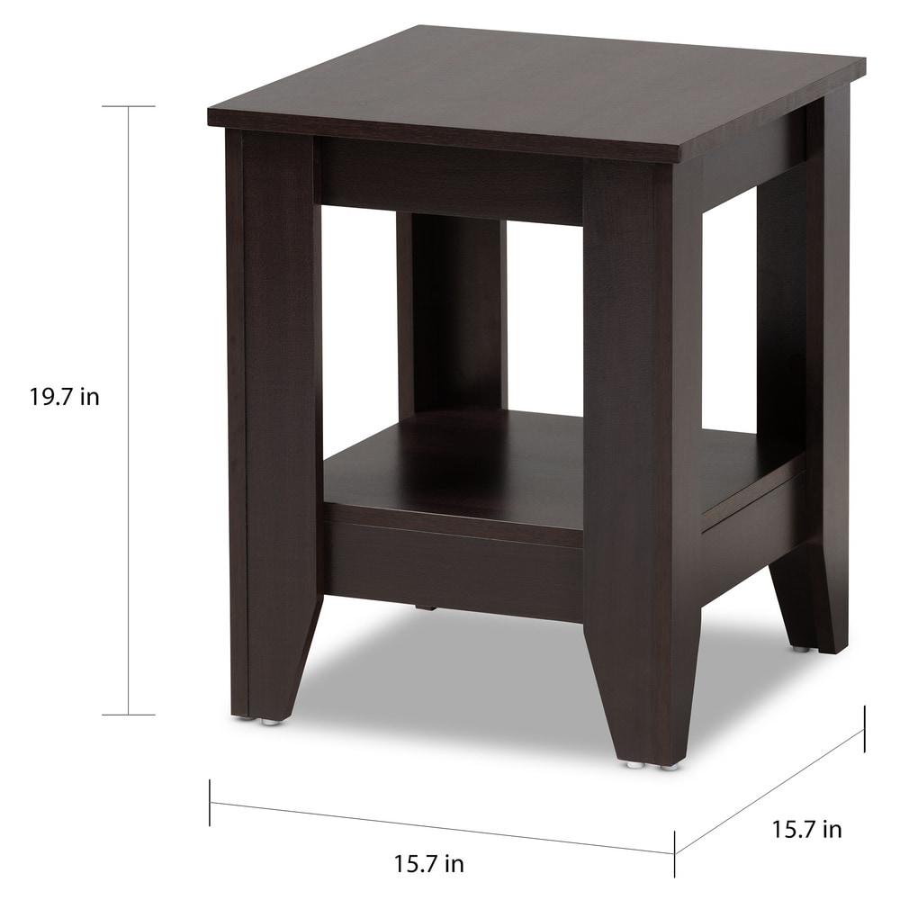 Copper Grove Cornesti Dark Brown Wood End Table