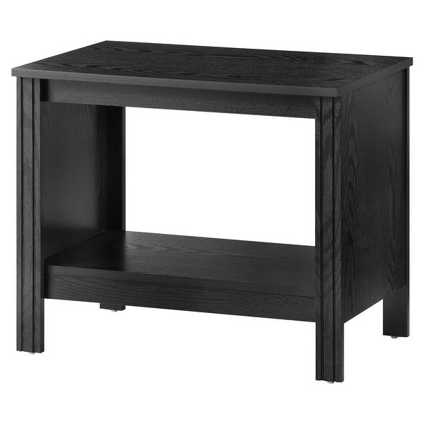 Classic End Table Nightstand， Side Table with Storage Shelf (Set of 2)