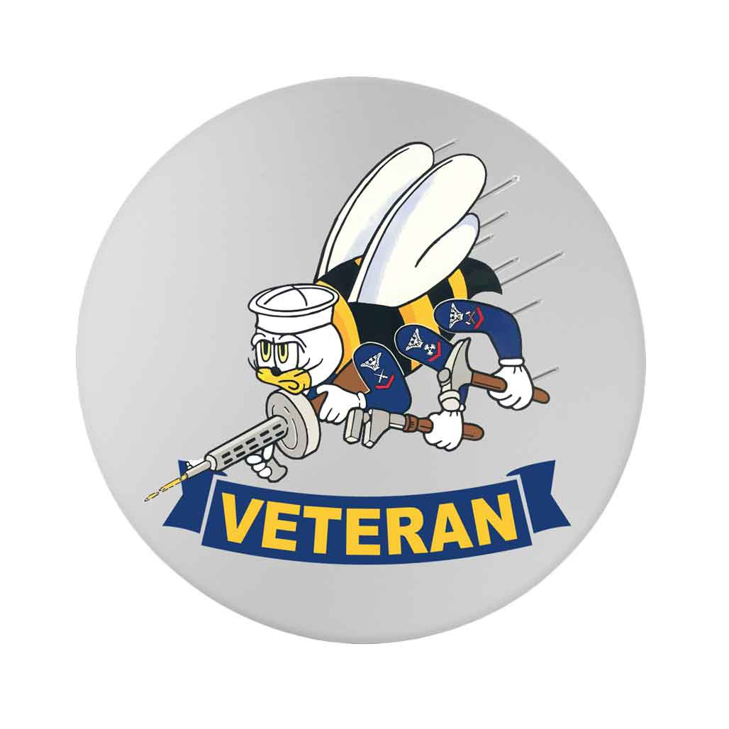 Navy Seabees Veteran Coaster