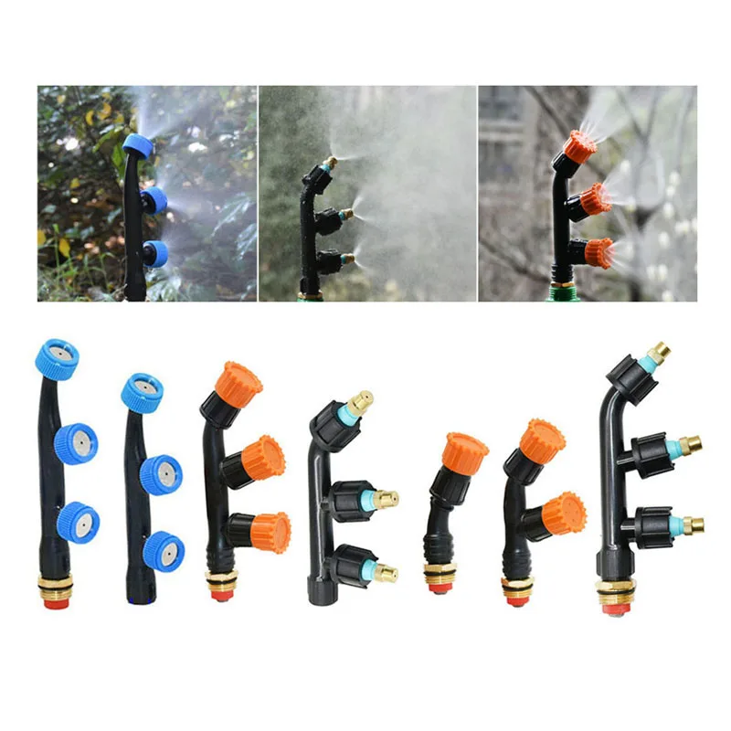 Single/Double/Three Nozzle Agricultural Copper Atomizing Sprayer Nozzle For Pesticide Spraying Sprinkler