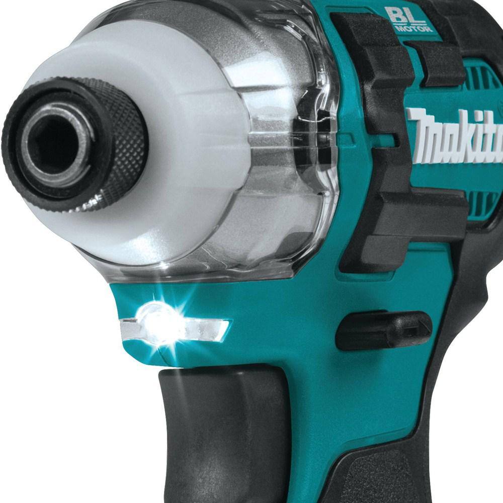 Makita 12V max CXT Lithium-Ion Brushless 14 in. Cordless Impact Driver Kit with (2) Batteries 2.0Ah Charger Hard Case DT04R1