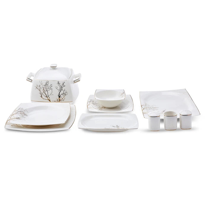 Karaca Autumn Fine Cream 60 Pieces Dinner Set For 12 People Square 153.03.07.6209