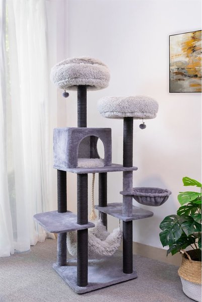 Catry 63-in Faux-Fur Cat Tree and Condo