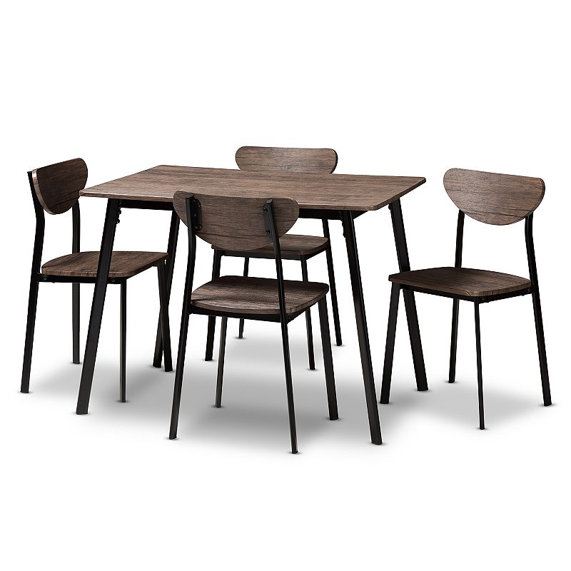 Baxton Studio Ornette Light Brown 5-pc. Dining Set