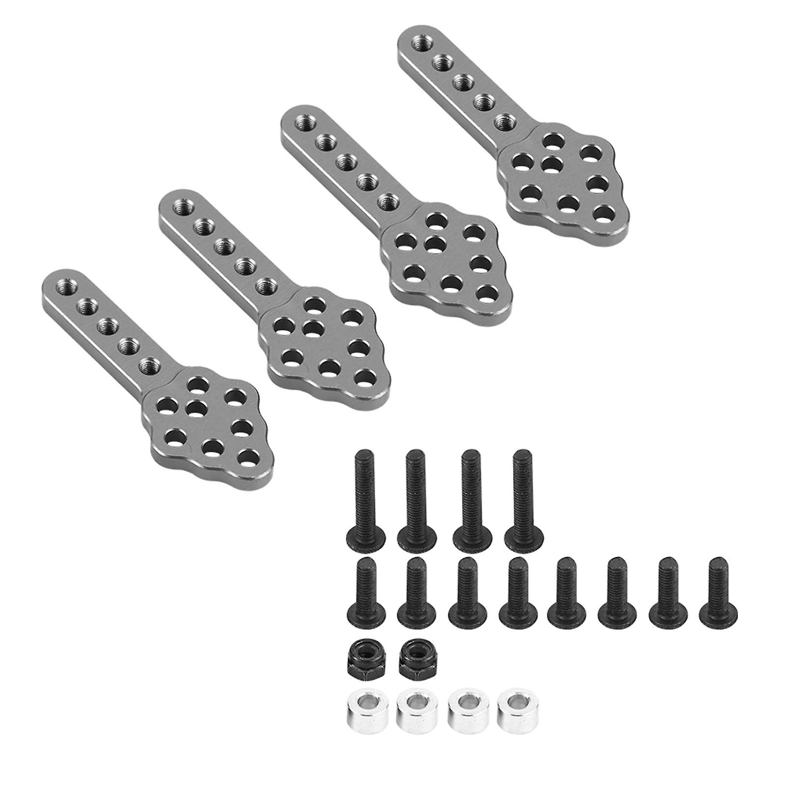 4pcs/set Rc Car Shock Absorber Mount Plate Adjustable Height For 1/10 Crawler (titanium Color)