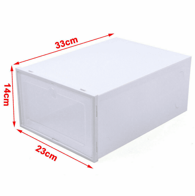 TFCFL 20 Pcs Shoe Box Storage Sneaker Cases Organizer Stackable Foldable Plastic Boxes