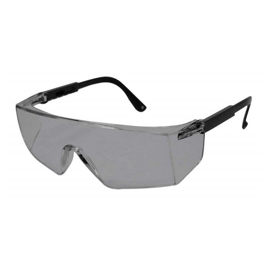 Zayaan Health Gray Boxer Color Lens Black temple Safety Glasses (3-Pairs) ZH-BXSG-GYLBKT-MS16-3