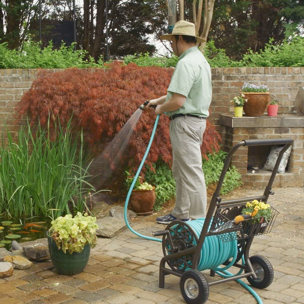 Liberty Garden 200' Decorative 2 Wheel Hose Reel Cart