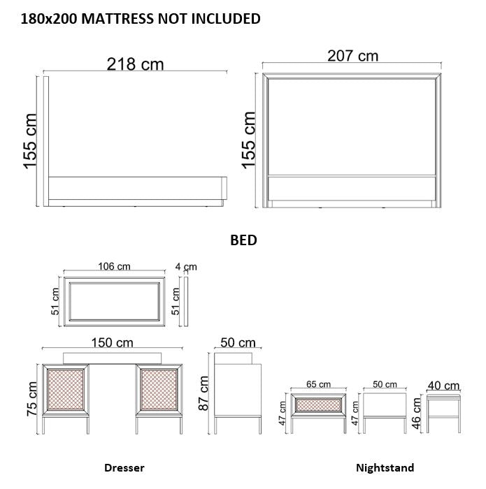 Lema Bedstead With Storage Under   Lema022-Bed