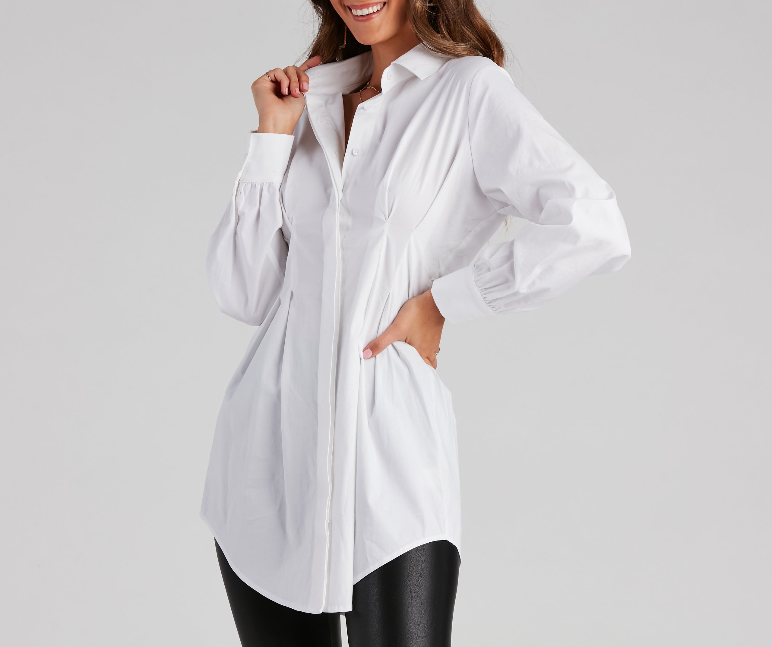 Effortlessly Chic Button Front Tunic