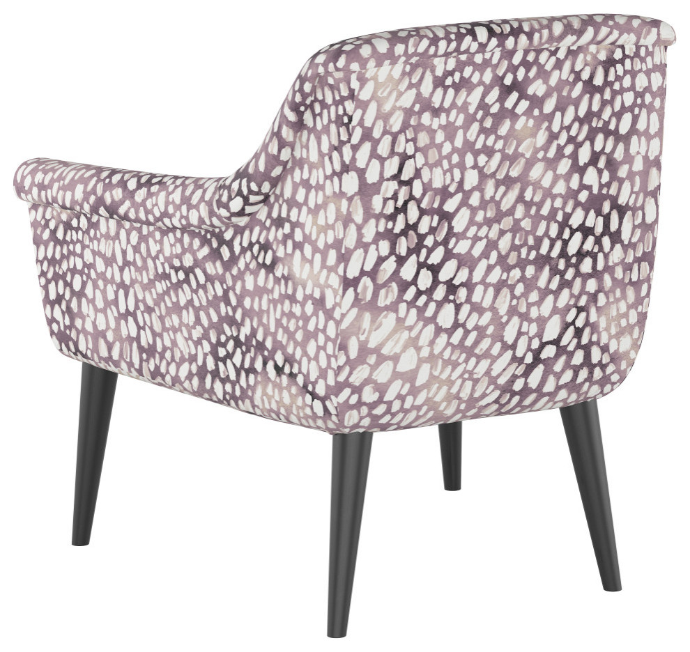 West Loop Chair  Aqua Dot Lavender   Midcentury   Armchairs And Accent Chairs   by Skyline Furniture Mfg Inc  Houzz