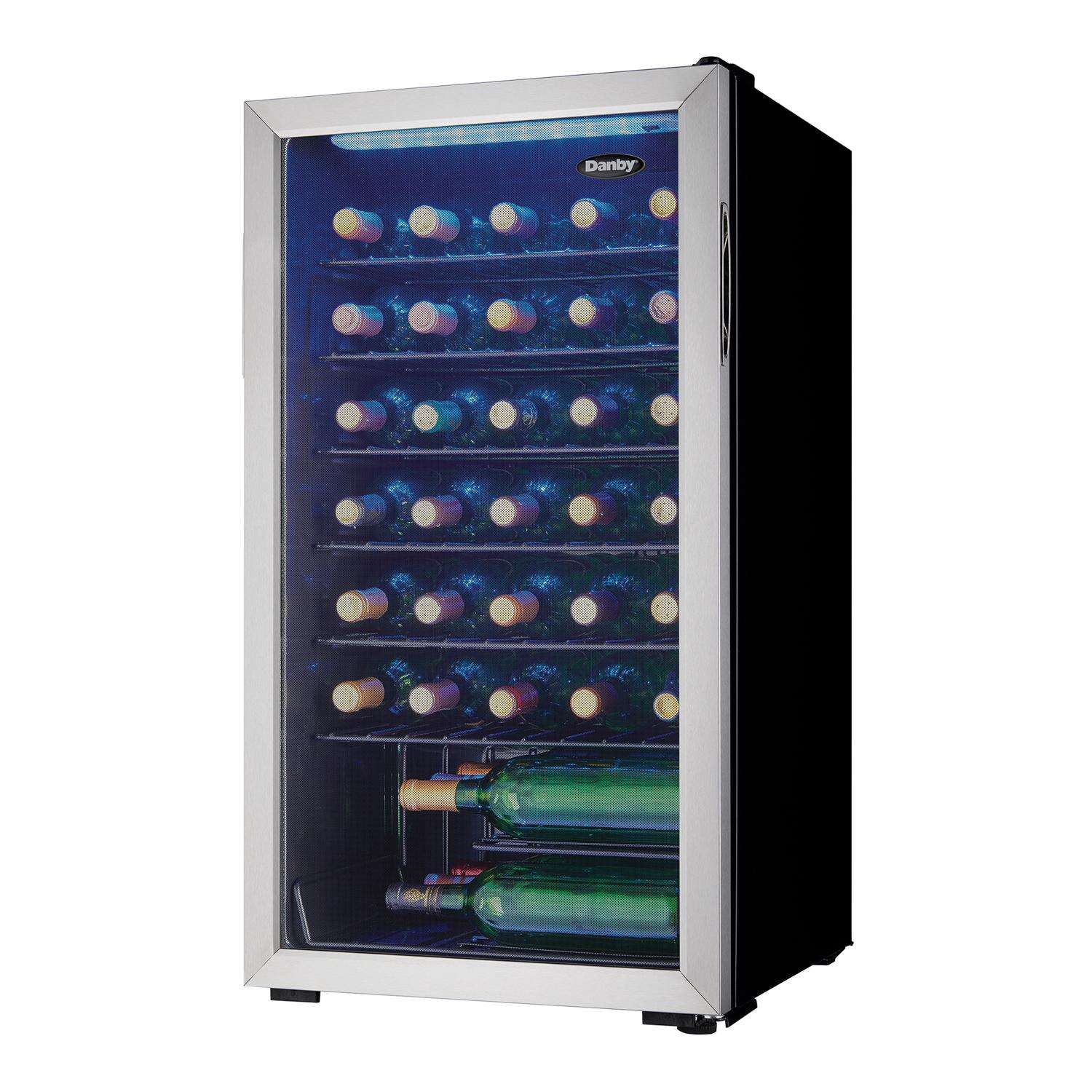 Danby 3.3 ft Black/Silver Stainless Steel Wine Cooler 115 W