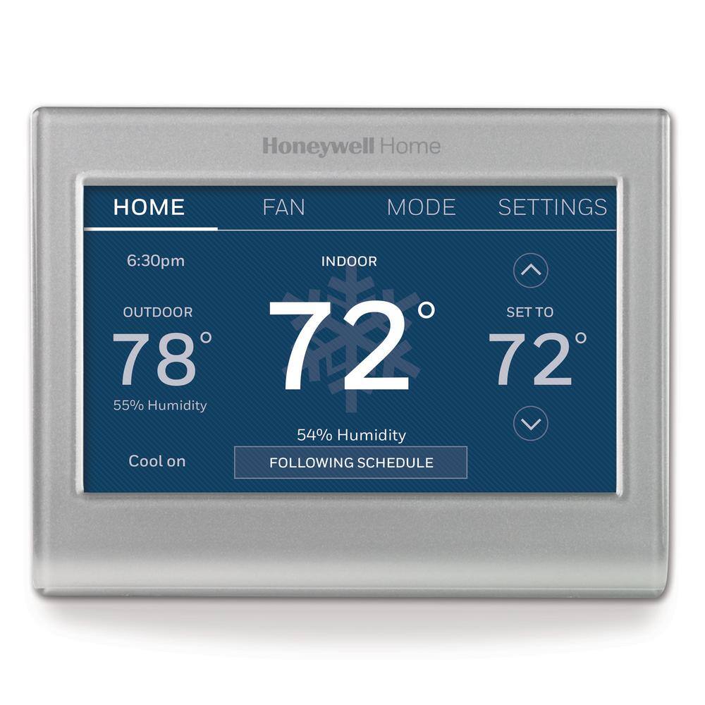 Honeywell Home Wi-Fi Smart Color 7-Day Programmable Smart Thermostat with Color-Changing Touchscreen Display RTH9585WF