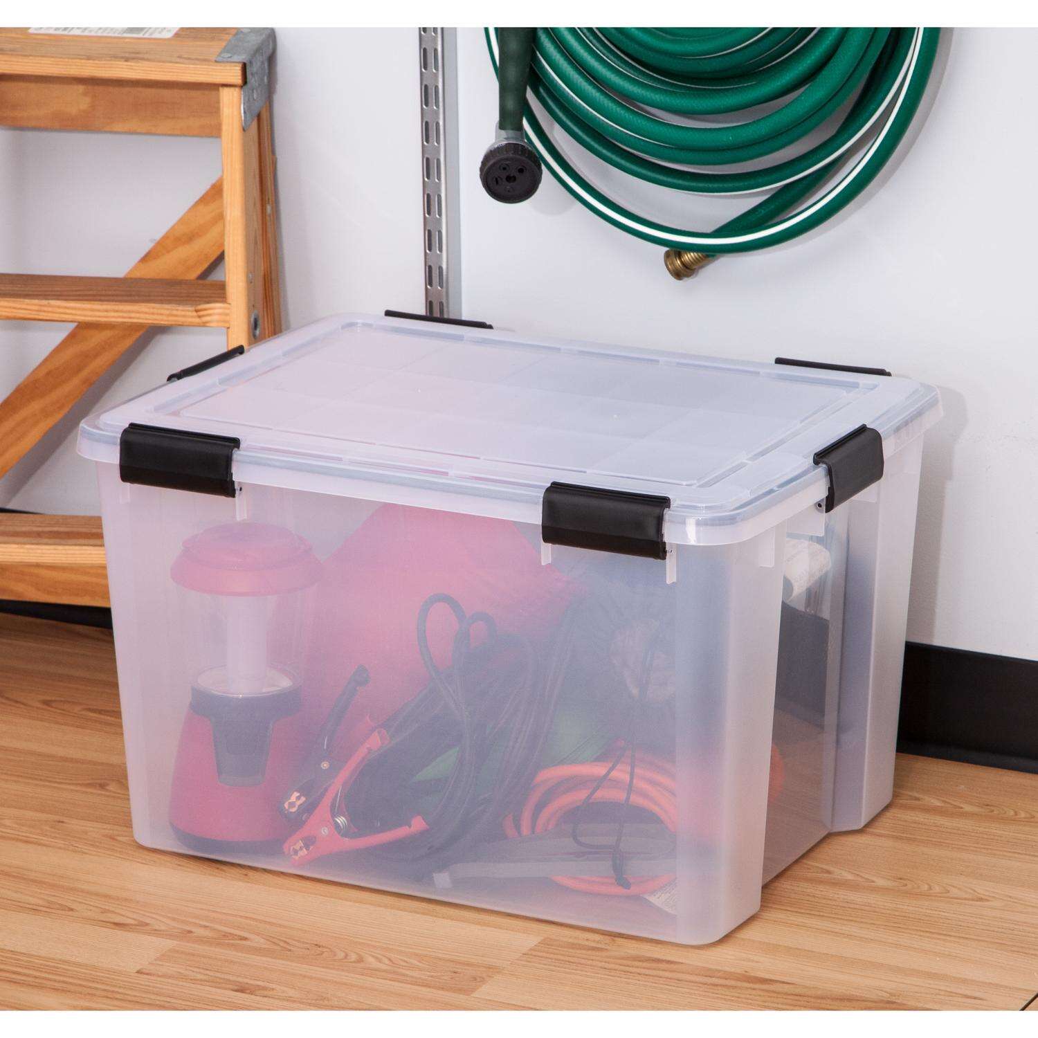 IRIS WEATHERPRO 46 qt Clear Storage Box 11.75 in. H X 15.75 in. W X 19.7 in. D Stackable