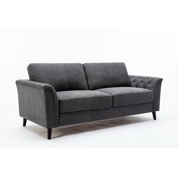 Stanton Dark Gray Linen Sofa Loveseat Chair Living...