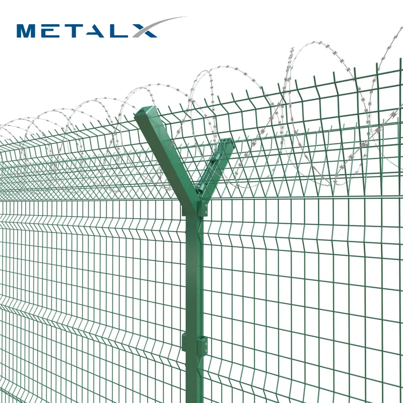 ISO 9001 high security airport wire fence metal airport panel fence with y post 358 mesh fence netting price