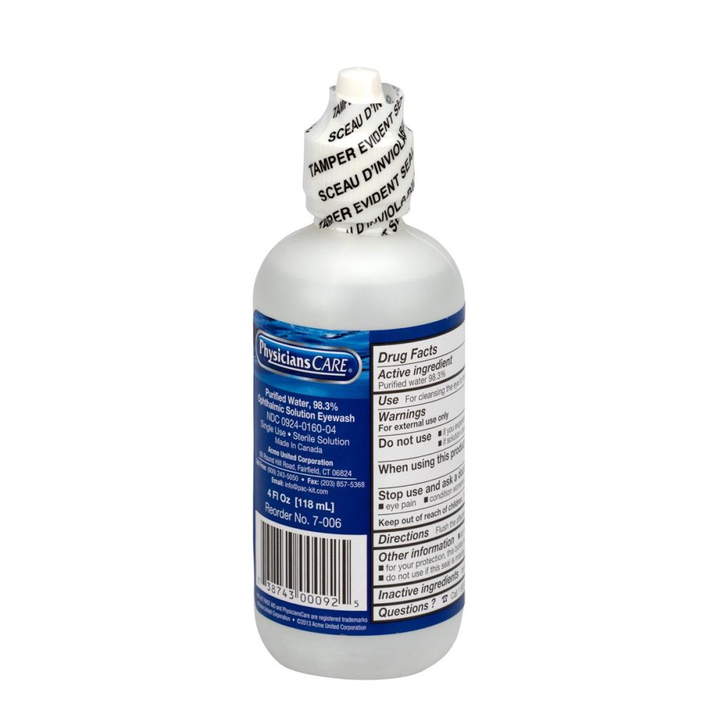 First Aid Only PhysiciansCare Eyewash Bottle 32oz Screw Cap