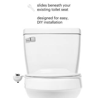 Brondell SimpleSpa Eco Ambient Temperature Single Nozzle Attachable Bidet System Bidet Attachment with Recycled Plastics SSE-15