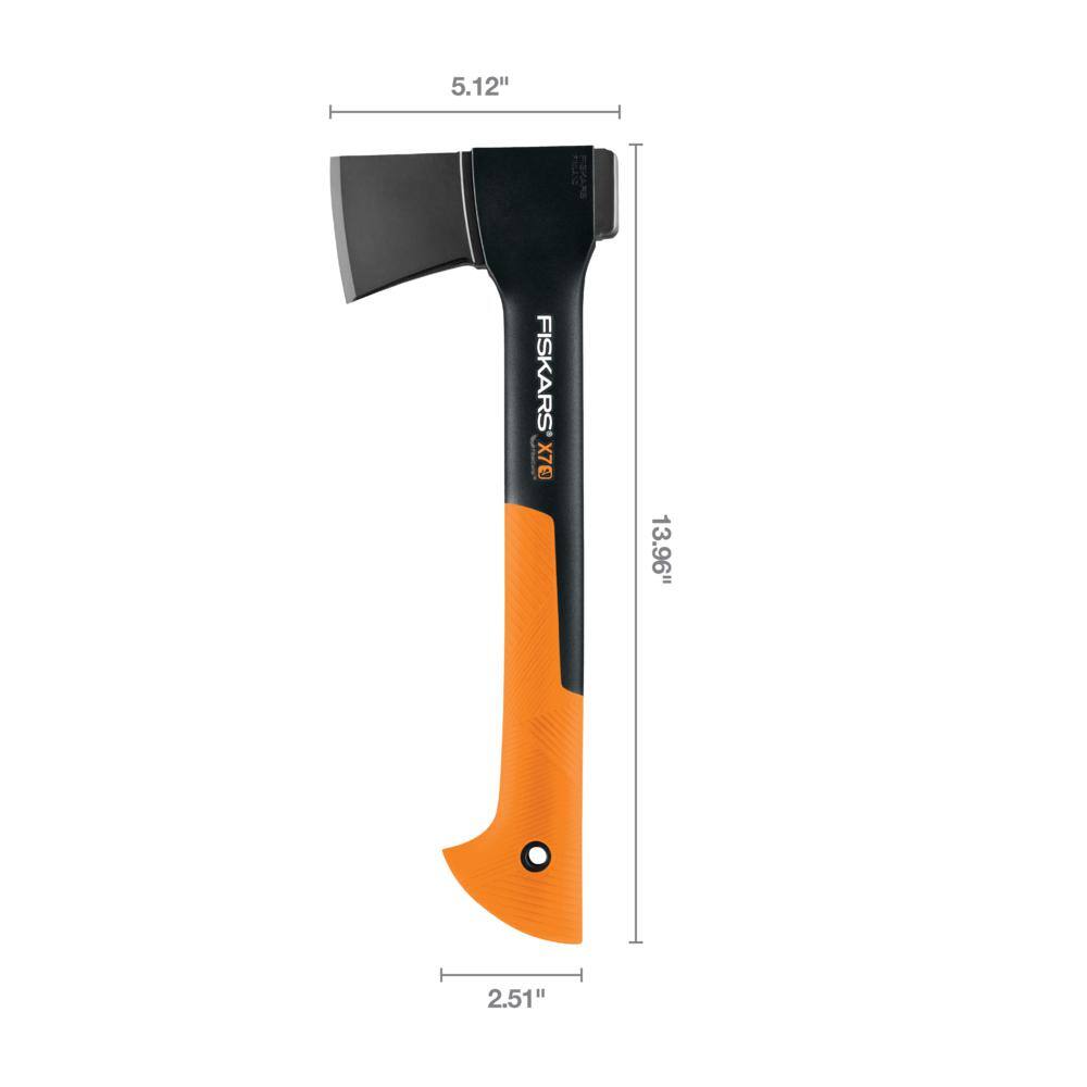 Fiskars X7 1.4 lb Hatchet Camping Axe with 14 in. Shock-absorbing Handle 378501-1004