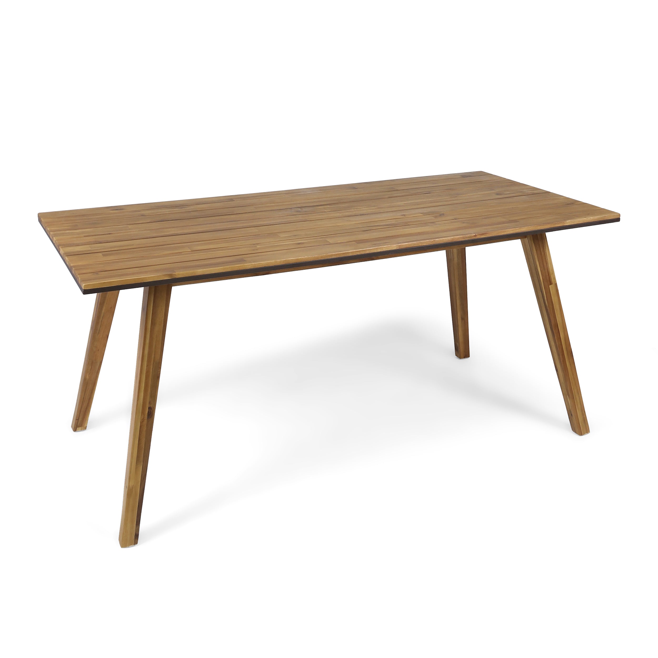 Paul Outdoor 71-inch Acacia Wood Dining Table, Teak Finish